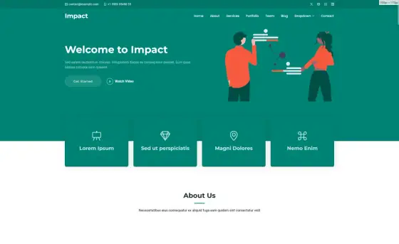 Simple One Page Website Template - Design for Impact